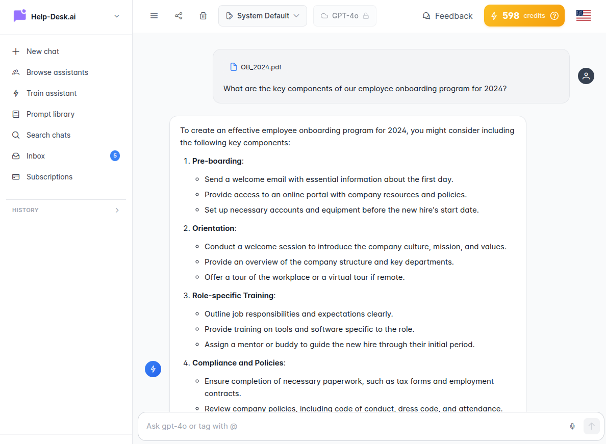 HR & Recruiting Chat Interface